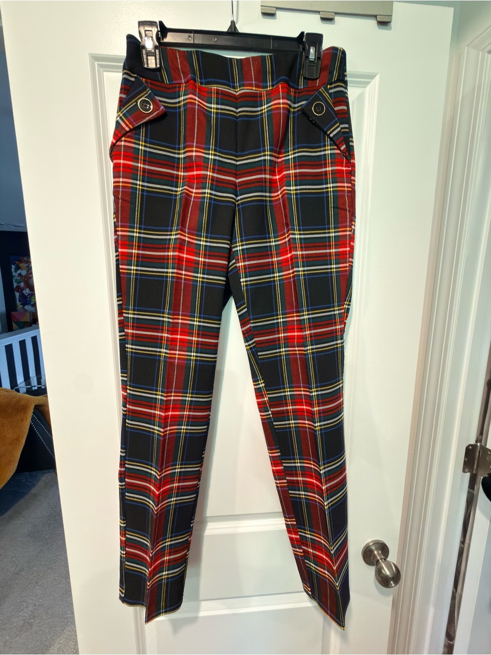 (NWOT) Women’s Red & Black Tartan Dress Pants — Tailored Plaid Style